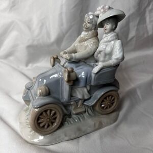 KPM Arnart Conte 1985 Vintage Figurine Sunday Drive Man And Woman In Car